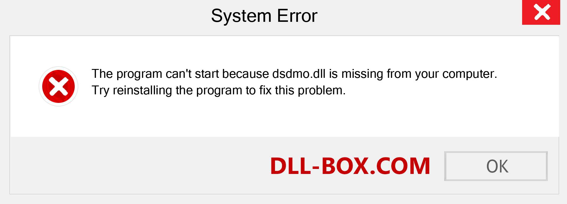  dsdmo.dll file is missing?. Download for Windows 7, 8, 10 - Fix  dsdmo dll Missing Error on Windows, photos, images